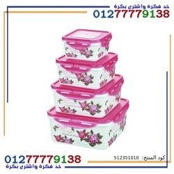Set Of Plastic Refrigerator Food Storage Containers, 4 Pieces