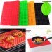 A pyramid-shaped mat for grilling in a silicone oven