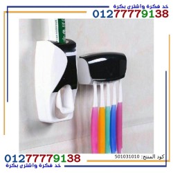 Automatic toothpaste dispenser and brush holder